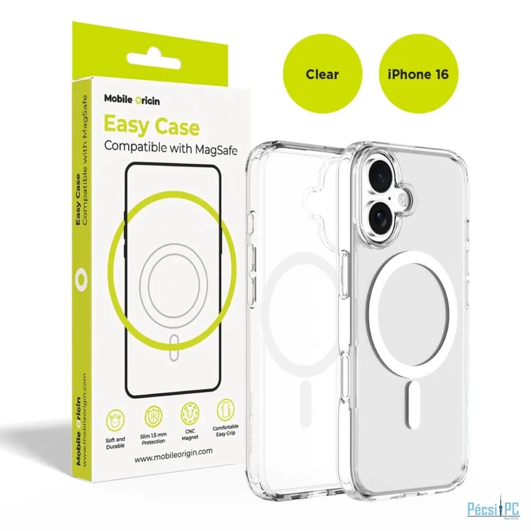 Mobile Origin Hybrid MagSafe Case for iPhone 16 Clear