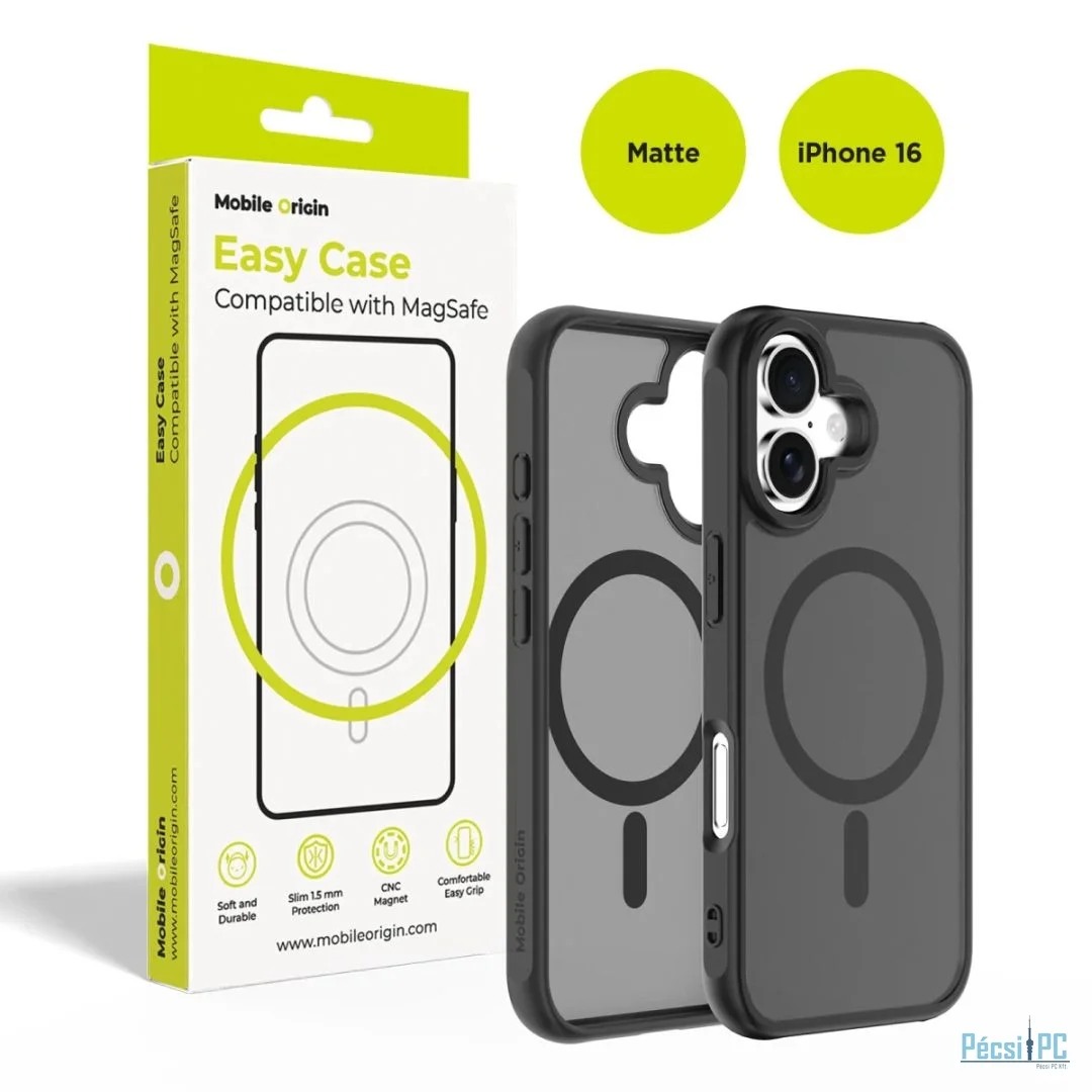 Mobile Origin Hybrid MagSafe Case for iPhone 16 Matte Black