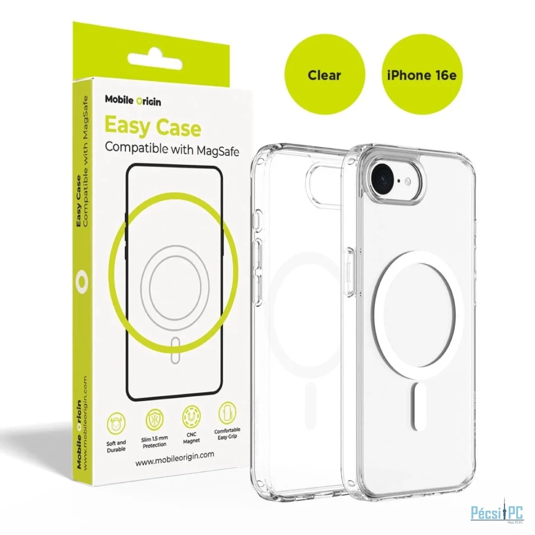 Mobile Origin Hybrid MagSafe Case for iPhone 16e Clear