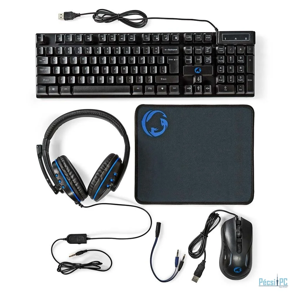 Nedis GCK51110BKUS 5-in-1 Gaming Combo Kit Black US