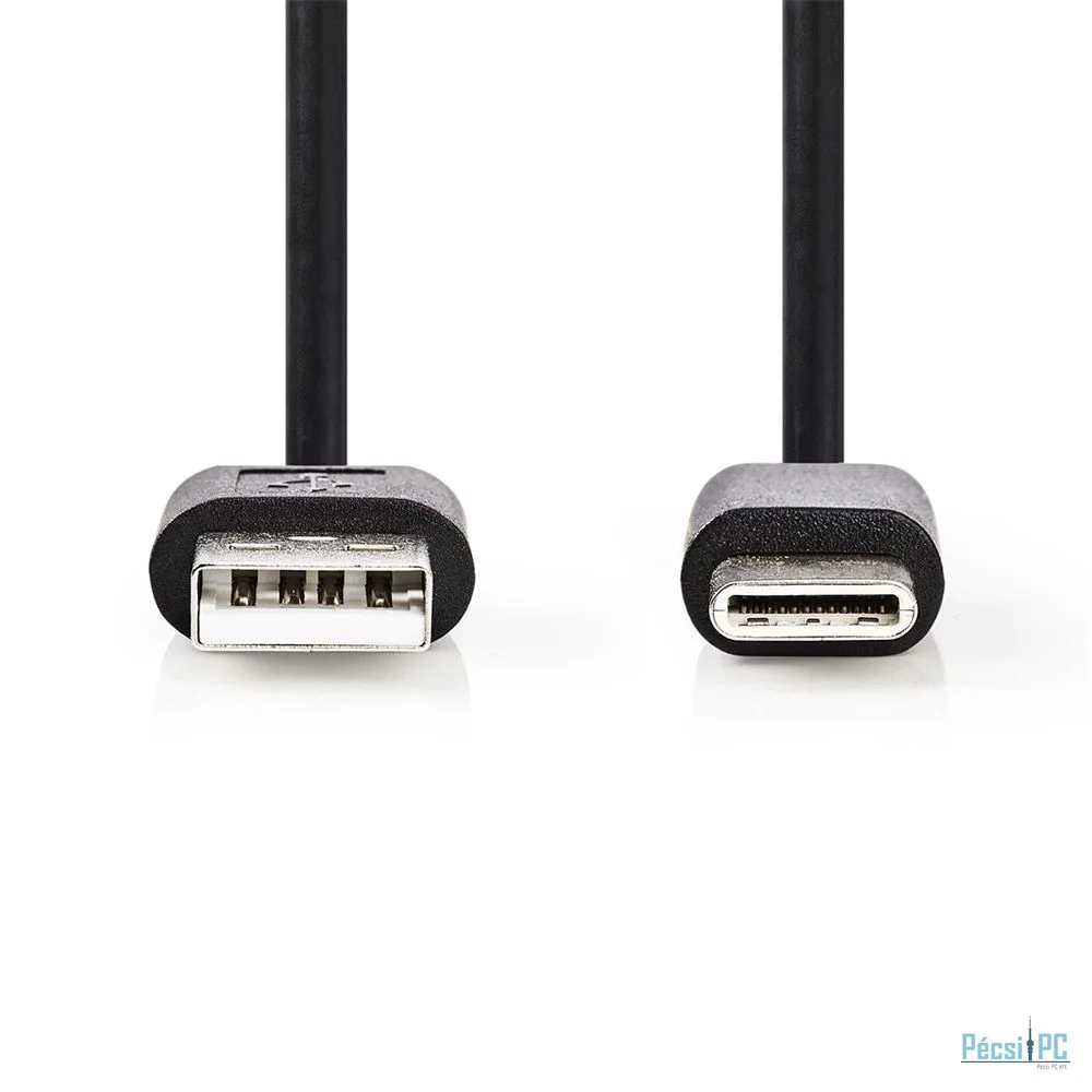 Nedis USB 2.0 USB-A Male to USB-C Male 5W USB Cable 2m Black