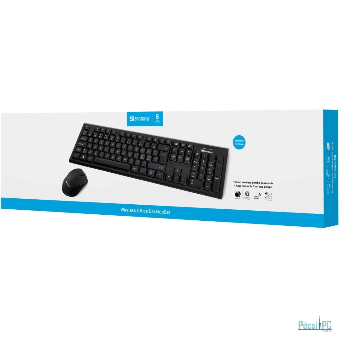 Sandberg Wireless Office Desktop Set Black HU