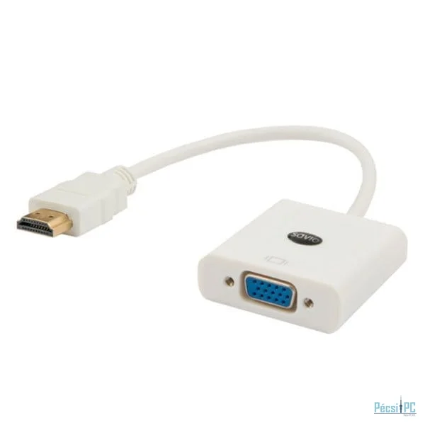 Savio CL-201 HDMI to VGA Adapter White