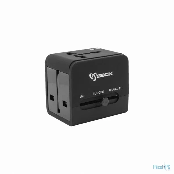 SBOX TA-23 Universal Travel Adapter Black