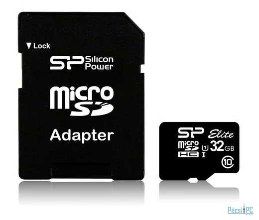 Silicon Power 32GB microSDHC Elite Class 10 UHS-I V10 + adapterrel
