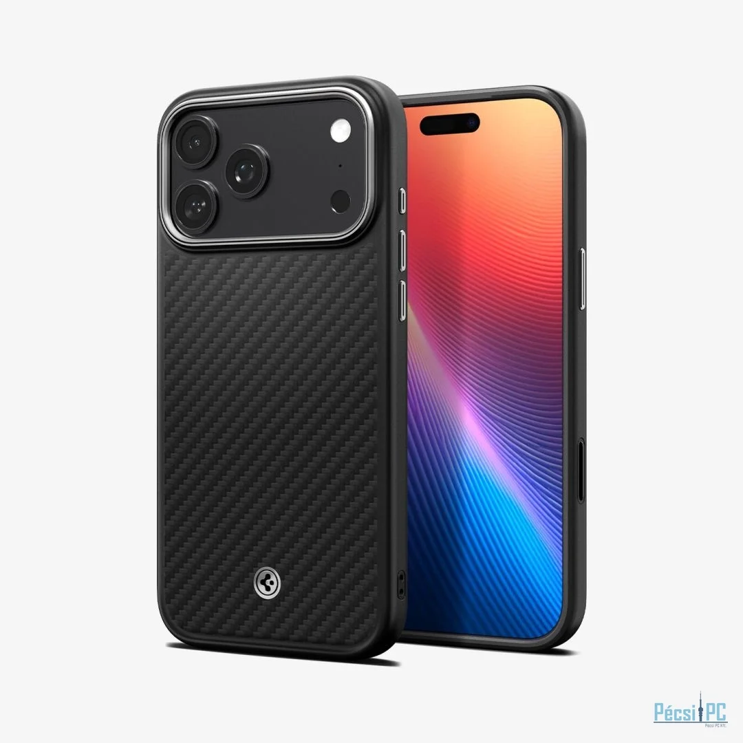 Spigen Enzo Aramid T case for iPhone 17 Pro Max Black Silver