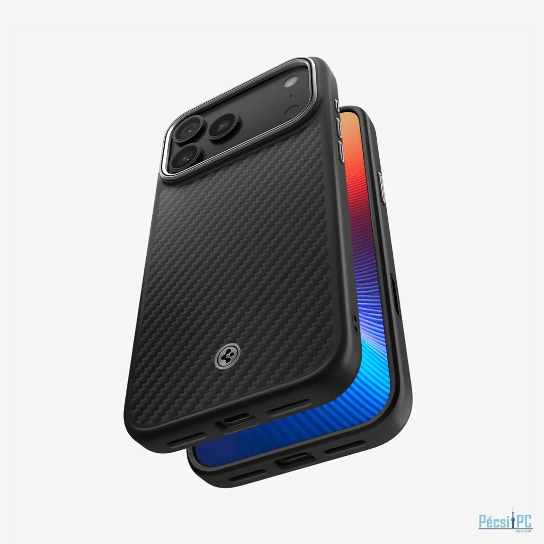 Spigen Enzo Aramid T case for iPhone 17 Pro Max Black Silver