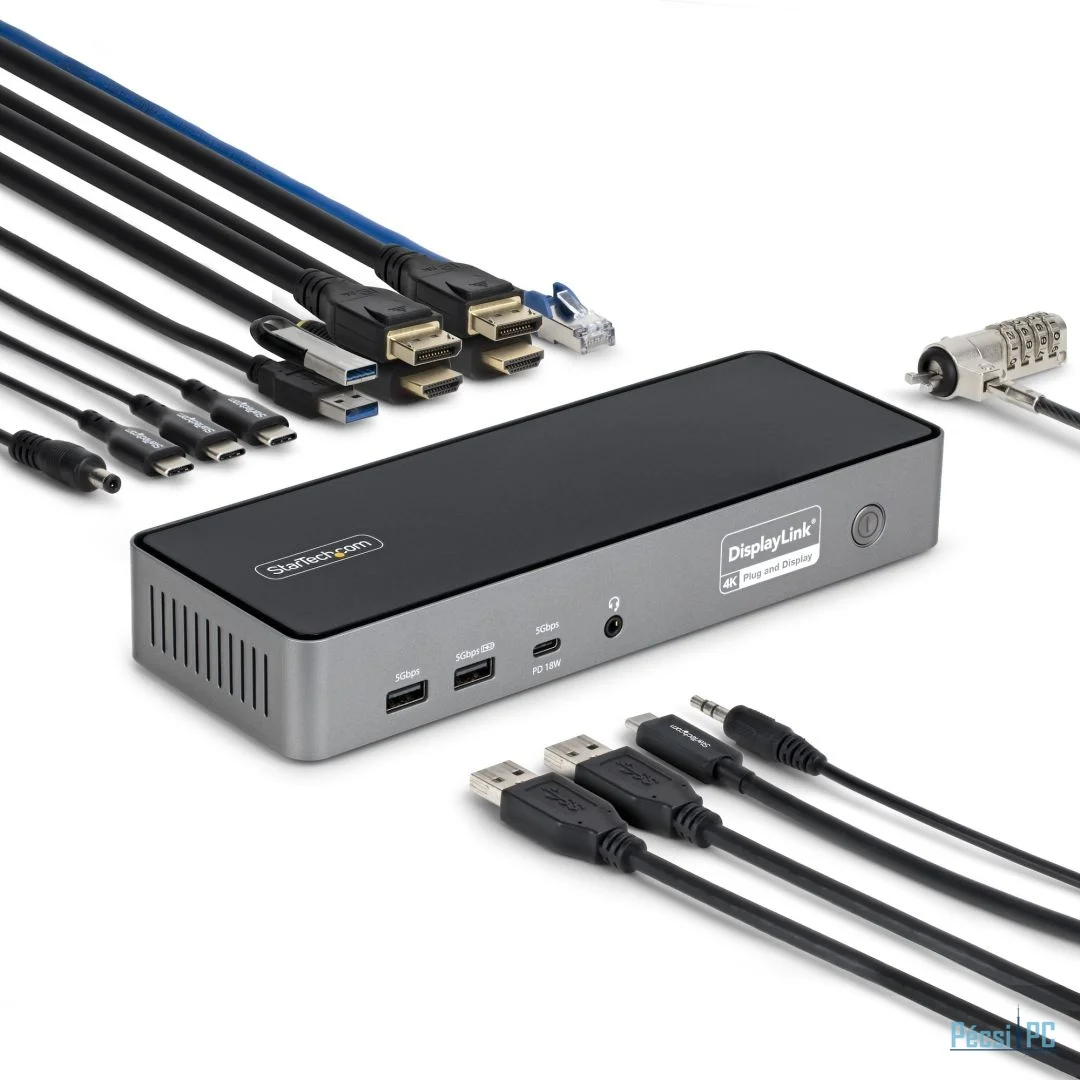 Startech DK30C2DPEPRUE Triple-Monitor USB-C Docking Station