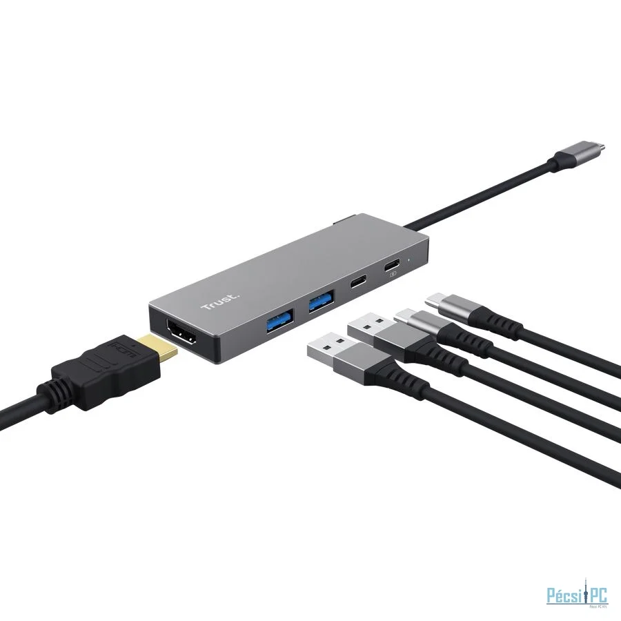 Trust Dalyx 5-in-1 USB-C Multiport Adapter Silver