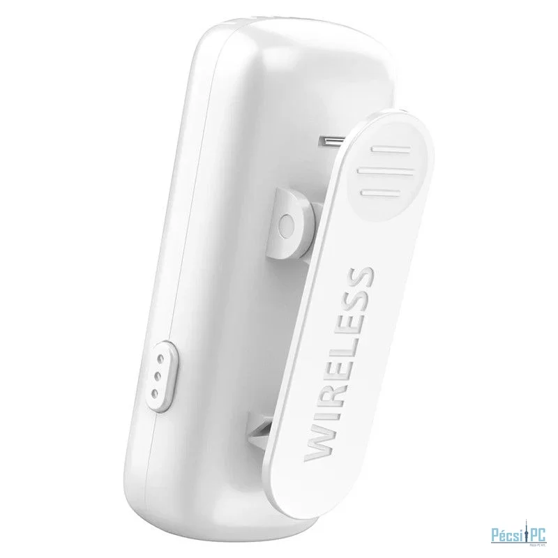 Ulanzi J12 vezeték nélküli Lavalier mikrofon, 2 mikrofon és 1 vevő, usb-c csatlakozás, fehér