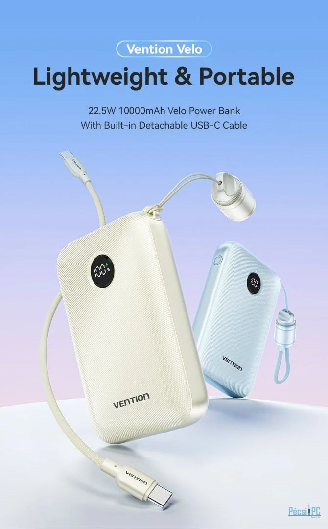 Vention 10000mAh Power Bank Blue