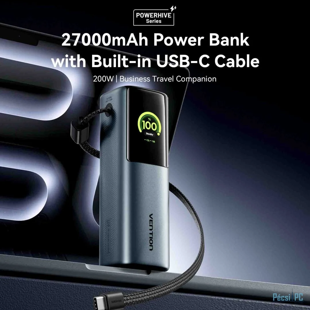 Vention Powerhive 27000mAh Power bank + cable Black