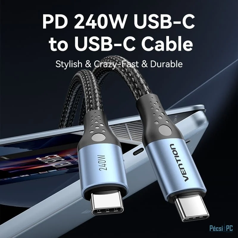 Vention USB 2.0 C Male to C Male 240W Cable 1,5m Black