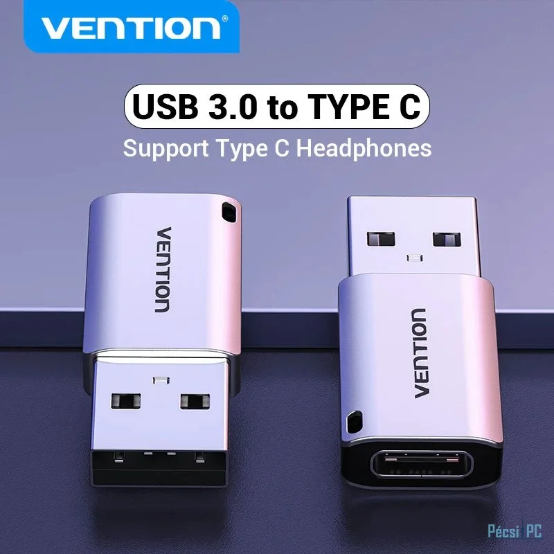 Vention Vention USB 3.0 Male to USB-C Female Adapter Gray