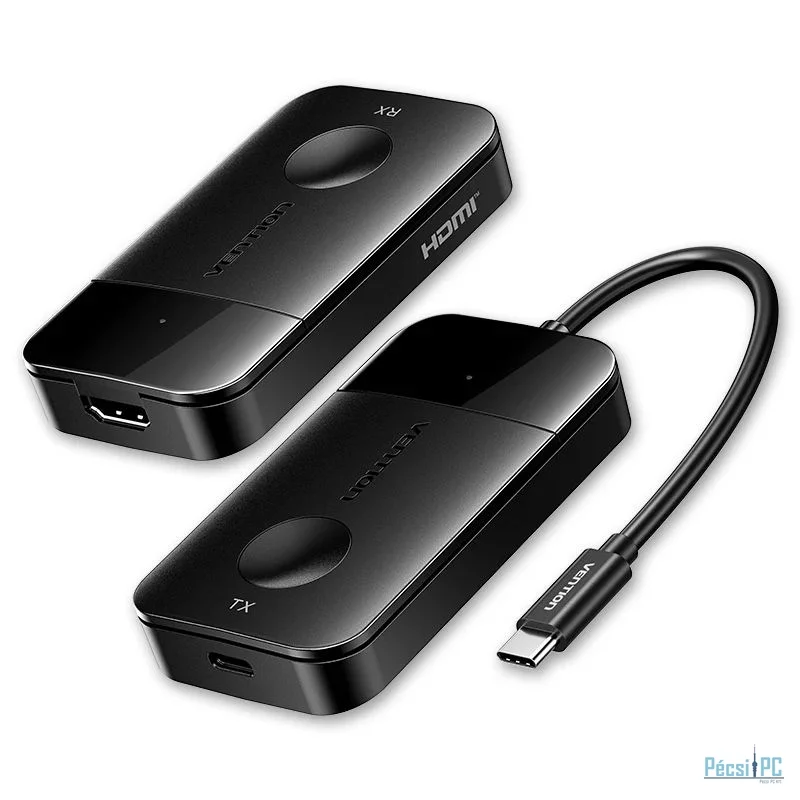 Vention Wireless USB-C to HDMI Transmitter and Receiver Black