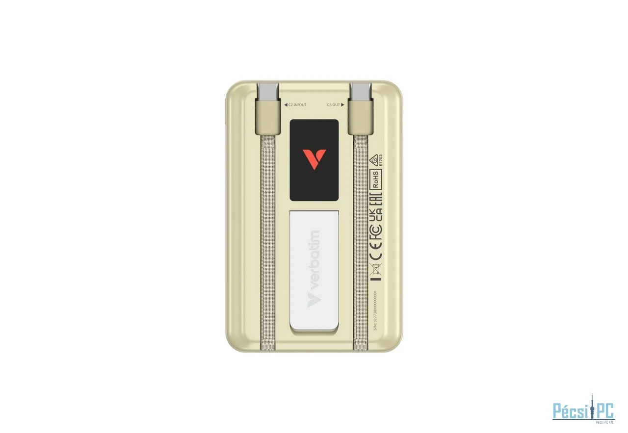 Verbatim Charge ''''n'''' Go Two Cable 10000mAh PowerBank Gold