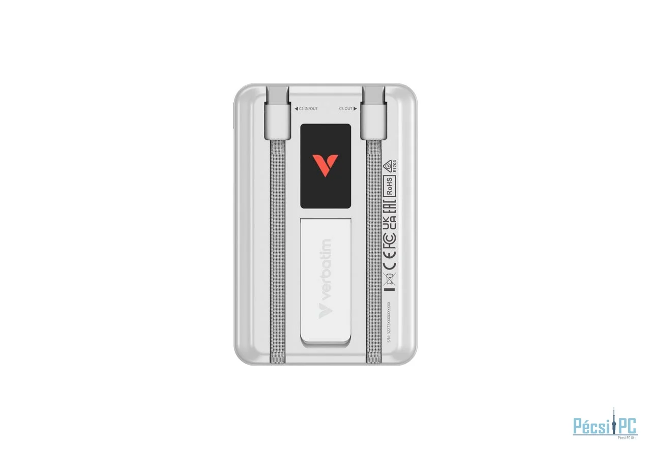 Verbatim Charge ''''n'''' Go Two Cable 10000mAh PowerBank Silver