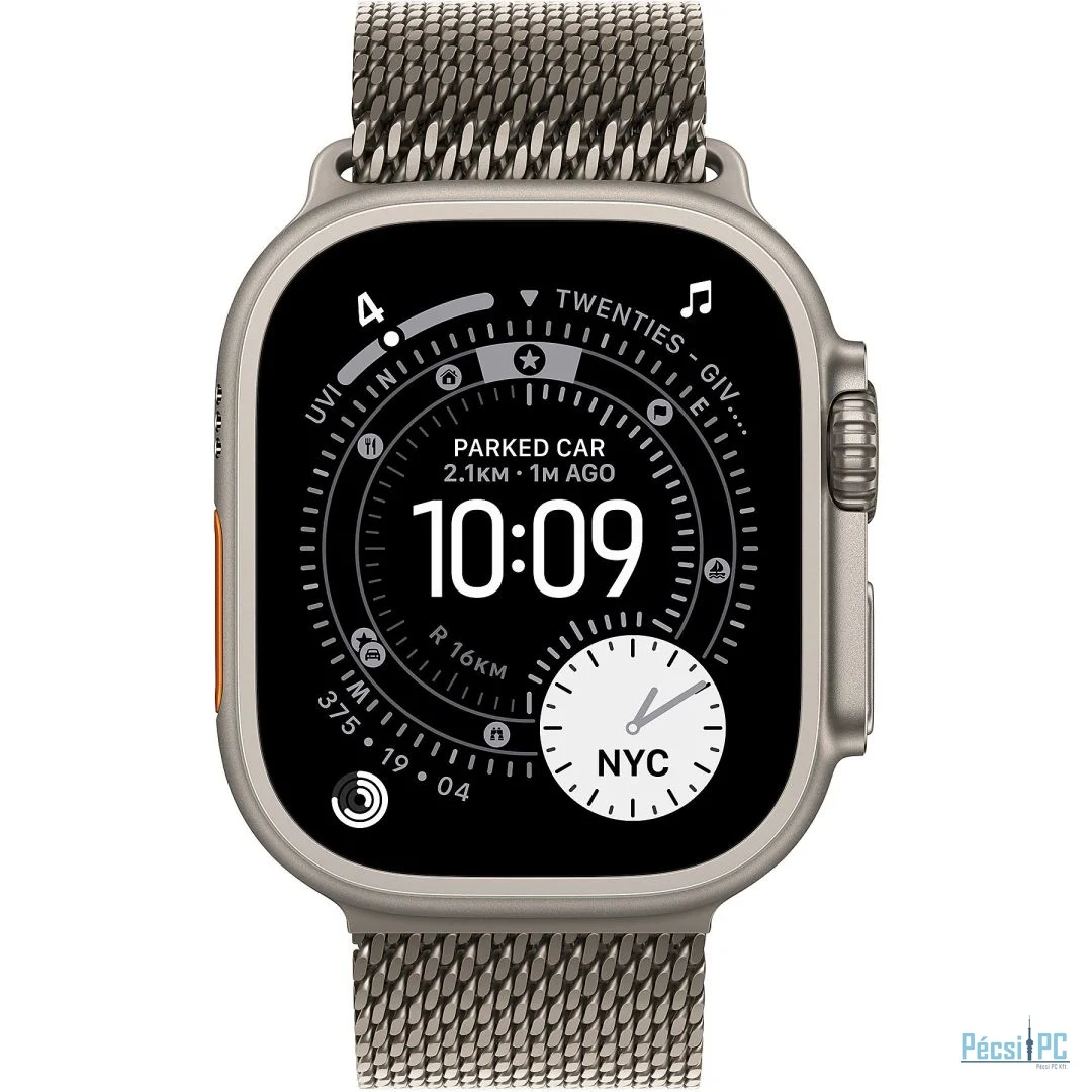 Apple Watch Ultra 3 Cellular 49mm Natural Titanium Case with Natural Titanium Milanese Loop Large