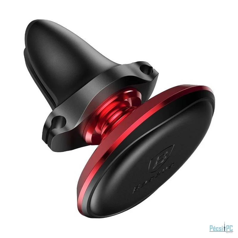 Baseus Magnetic Air Vent Car Mount Holder with cable clip Black/Red