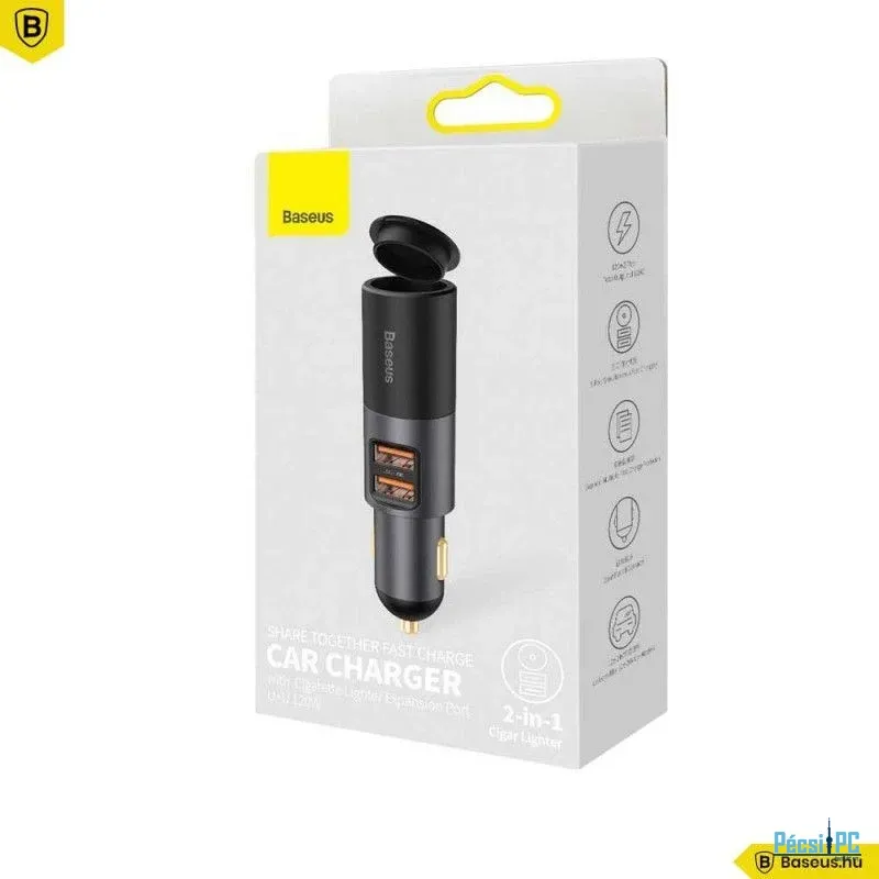 Baseus Share Together Car Charger Grey