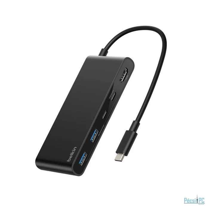 Belkin Connect 7-Port USB-C Hub with Dual USB-C Ports Black