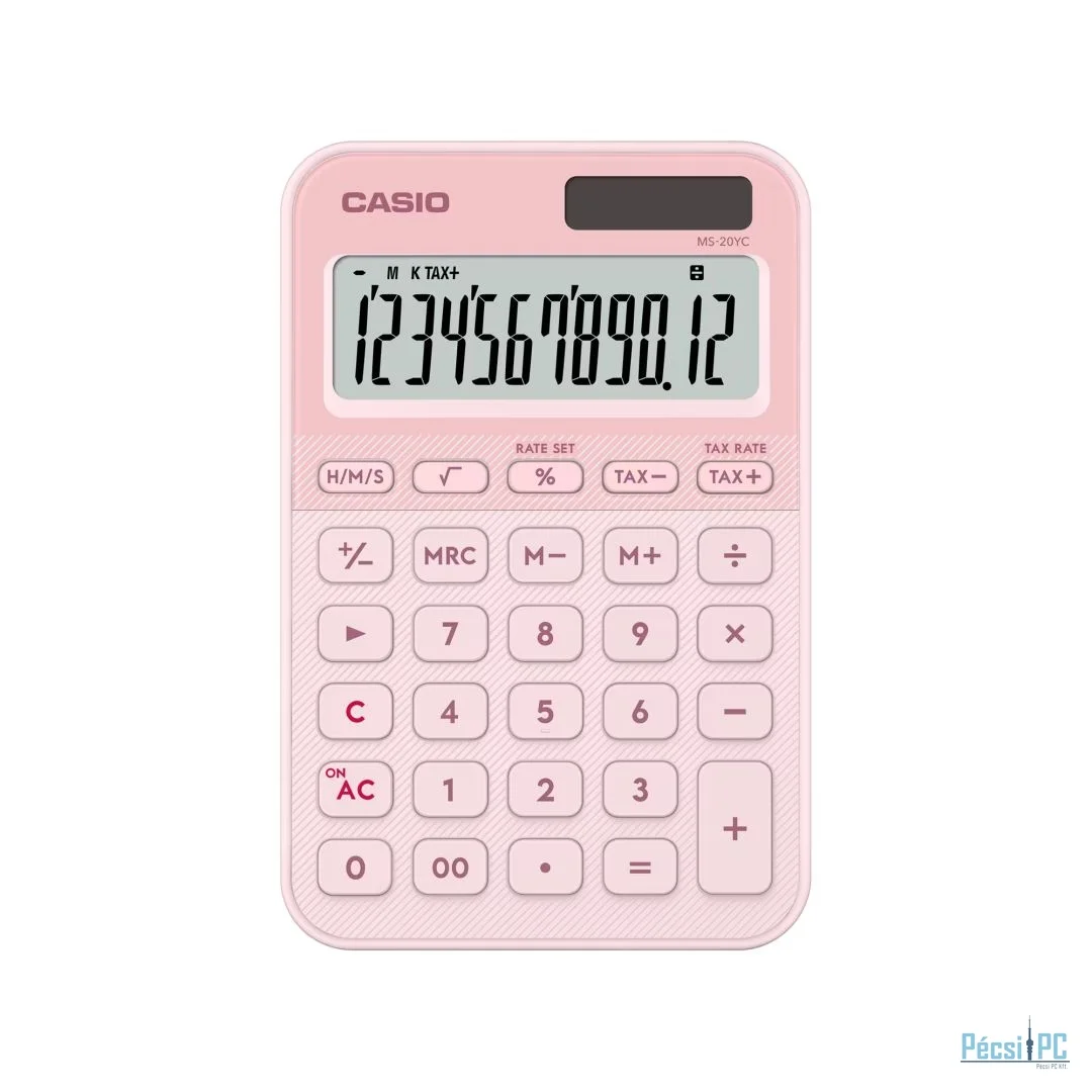Casio MS-20YC-LP Asztali számológép Light Pink