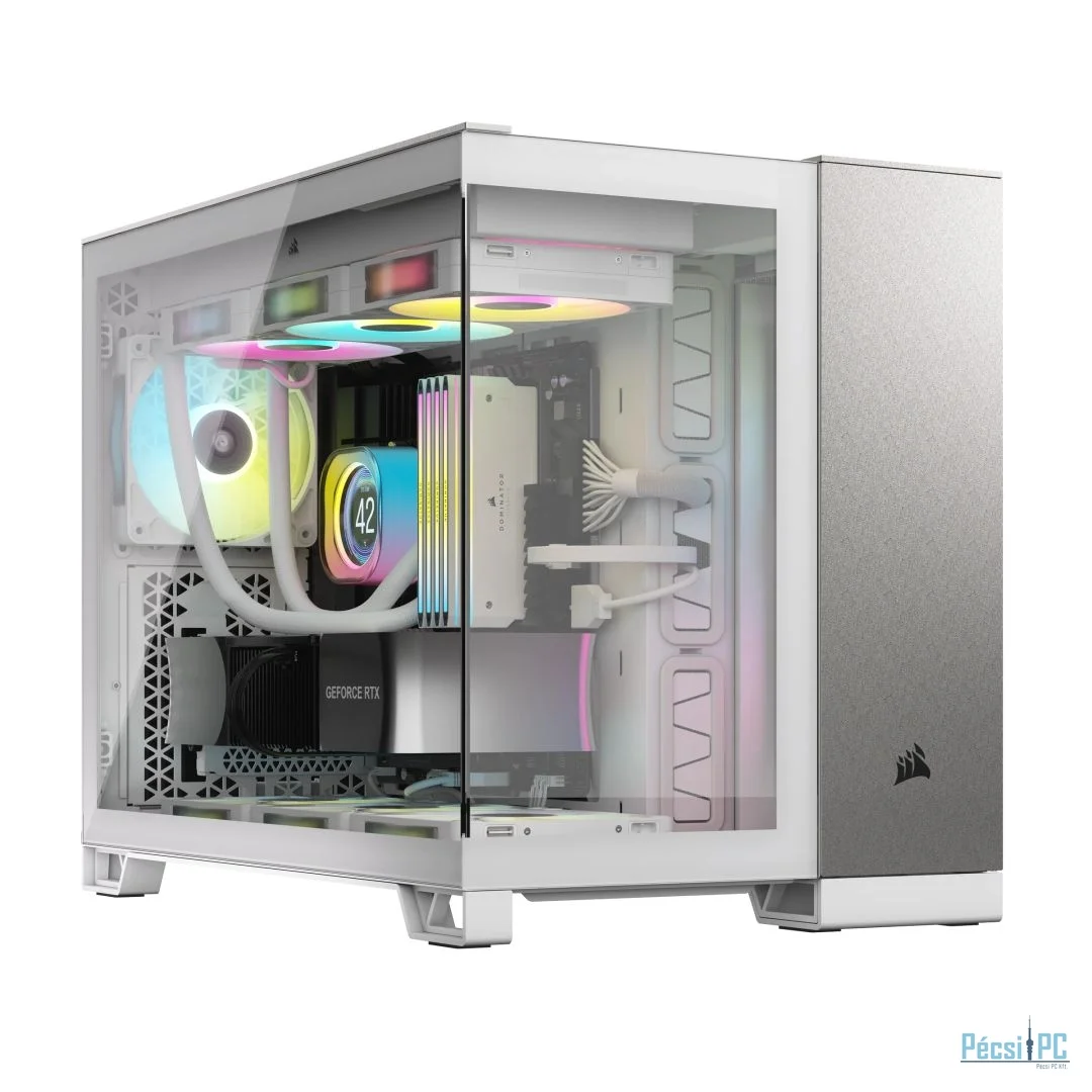 Corsair 2500X Tempered Glass White/Satin Gray Alloy