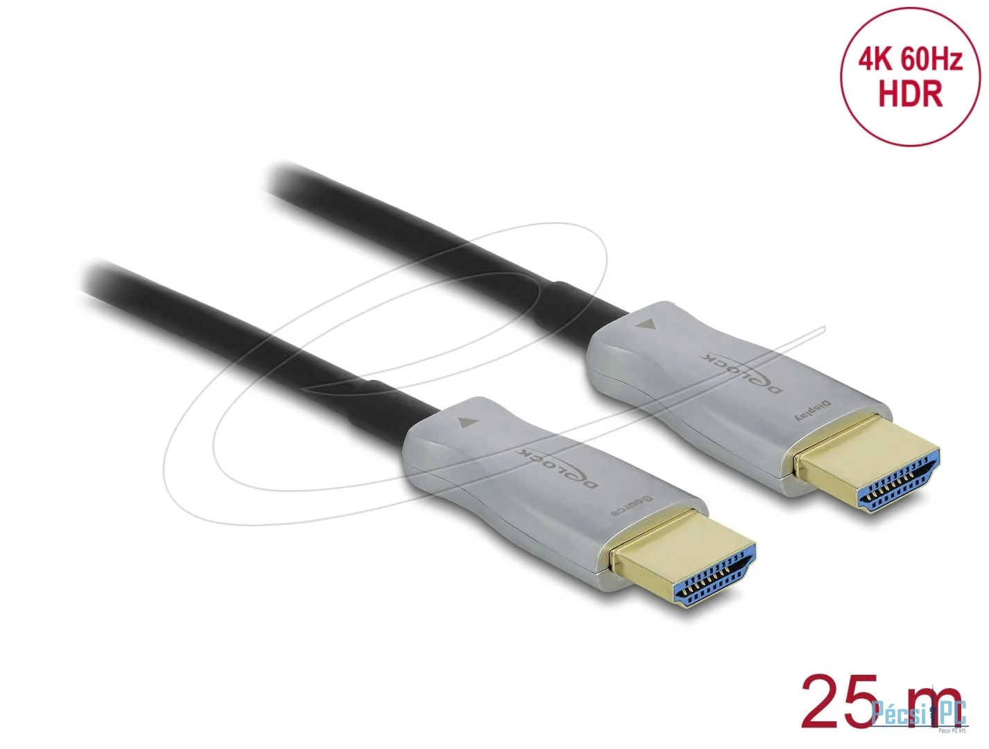 DeLock Active Optical Cable HDMI 4K 60 Hz 25m Black