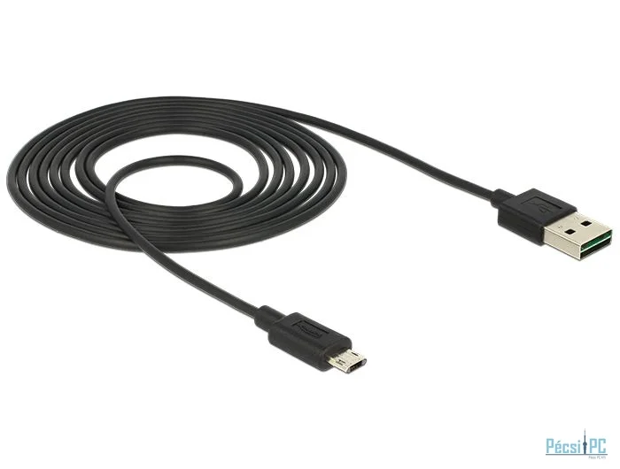 DeLock EASY-USB 2.0 Type-A male > EASY-USB 2.0 Type Micro-B male 2m Black Cable