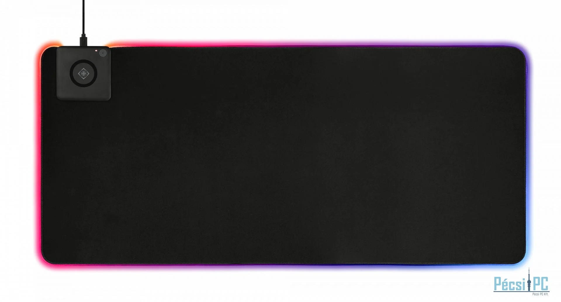 Deltaco GAM-092 Gaming Extra wide RGB with wireless charging Egérpad Black