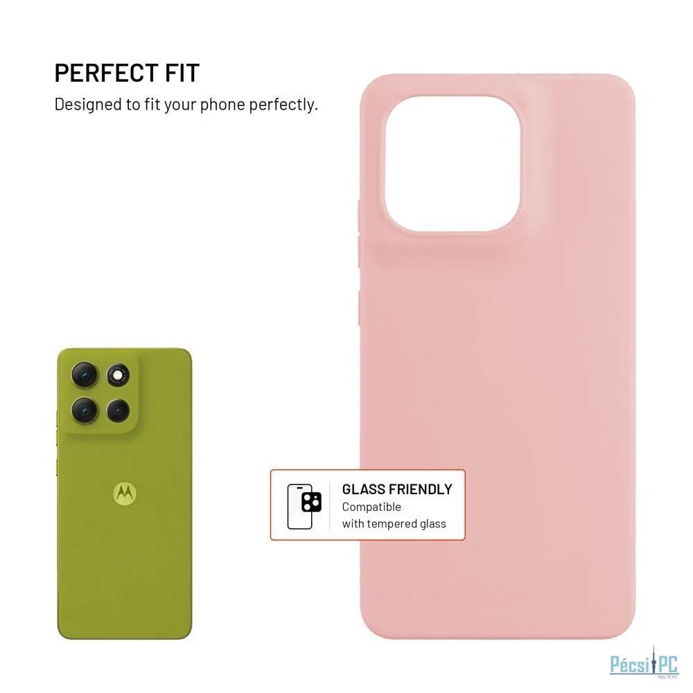 FIXED gumírozott hátlap Motorola Moto G86 5G/Power készülékhez, rózsaszín