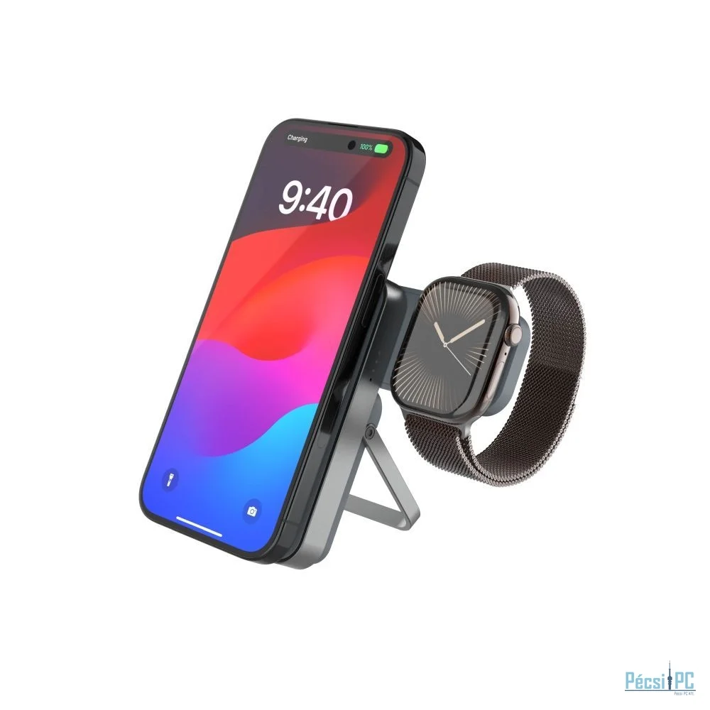 FIXED MagZen 5 állvány 5000 mAh PowerBank, szürke