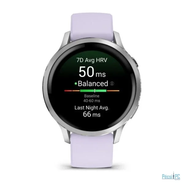 Garmin Venu 4 41mm Silver with Periwinkle Silicone Band