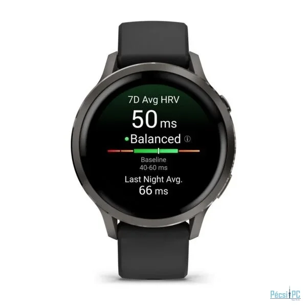 Garmin Venu 4 41mm Slate with Black Silicone Band