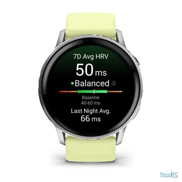 Garmin Venu 4 45mm Silver with Citron Silicone band