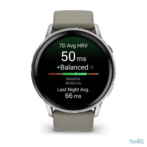 Garmin Venu 4 45mm Silver with Silver Gray Silicone Band