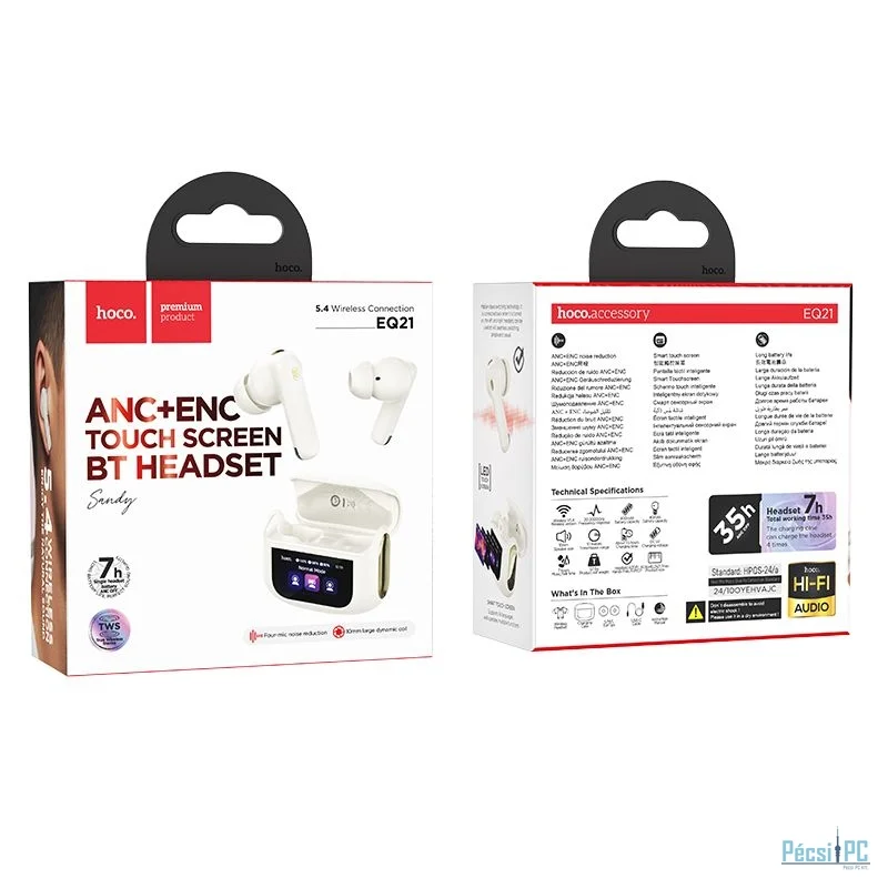 Hoco EQ21 Bluetooth Headset White