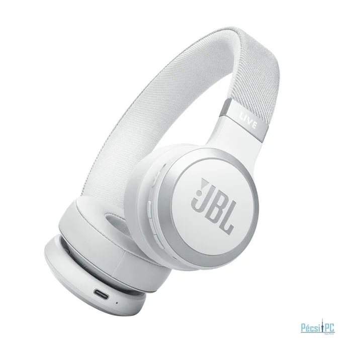 JBL Live 670NC Bluetooth Over-Ear Noise-Cancelling Headset White