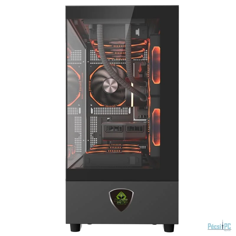 Keep Out XC-301 GLASS RGB Tempered Glass Black