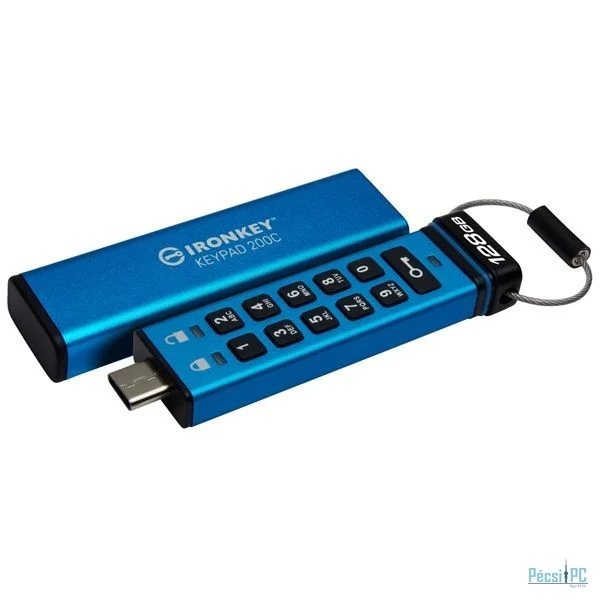 Kingston 64GB IronKey Keypad 200C USB3.2 Blue
