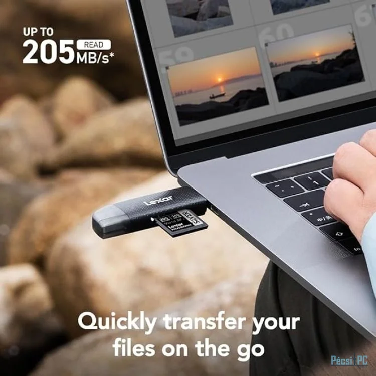 Lexar Dual-Slot USB-A/C Card Reader Black