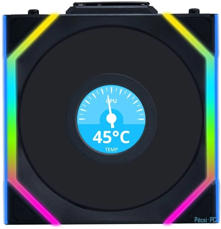 Lian Li UNI FAN SL Wireless LCD 120 Reverse Blade Black