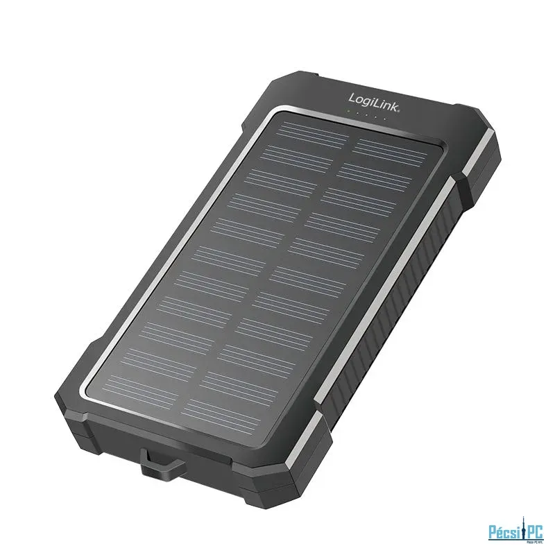 Logilink Solar 10,000 mAh Powerbank Black