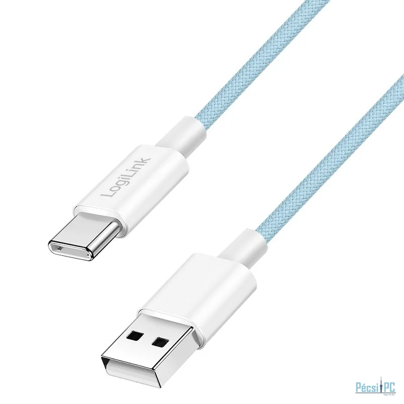 Logilink USB 2.0 C/M - A/M 60W cable 0,5m Blue