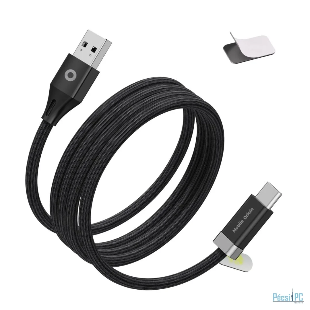 Mobile Origin 27W Magnetic StayCable USB-C to USB-A 1,5m Black