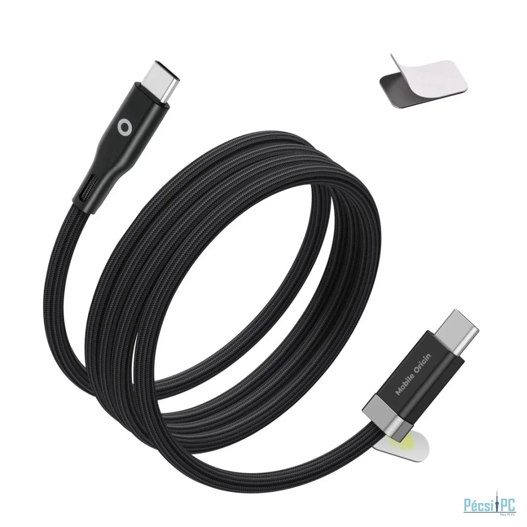 Mobile Origin 60W Magnetic StayCable USB-C to USB-C 1,5m Black