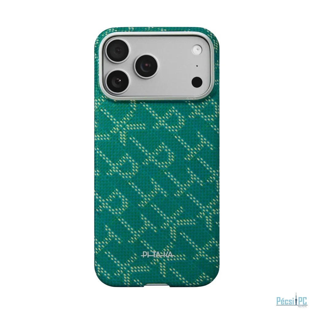 Pitaka Ultra-Slim Case for iPhone 17 Pro Monogram-Gold/Green