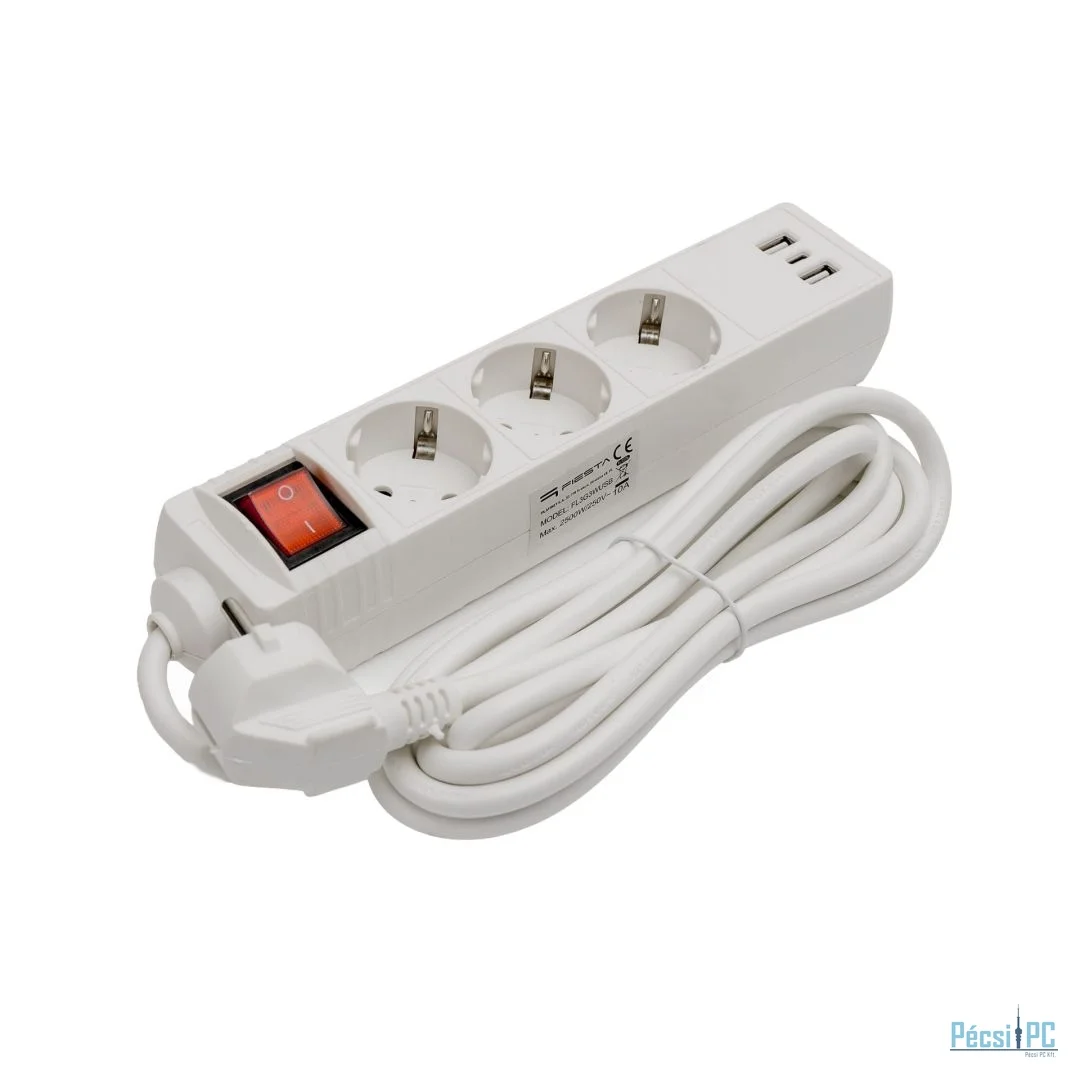 Platinet Hálózati Elosztó Kapcsolóval 3DIN 3m White