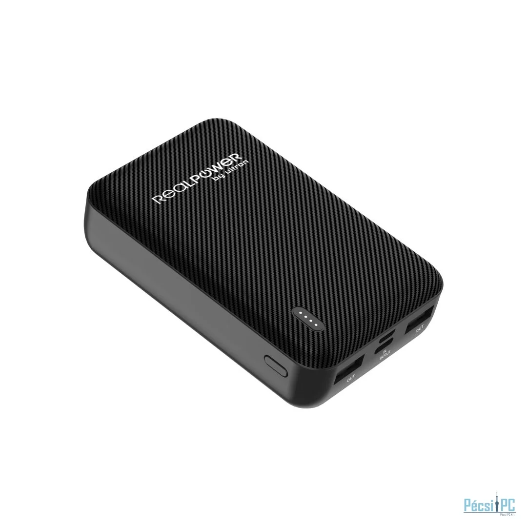 Realpower PB-10000 SE 10000mAh PowerBank Black