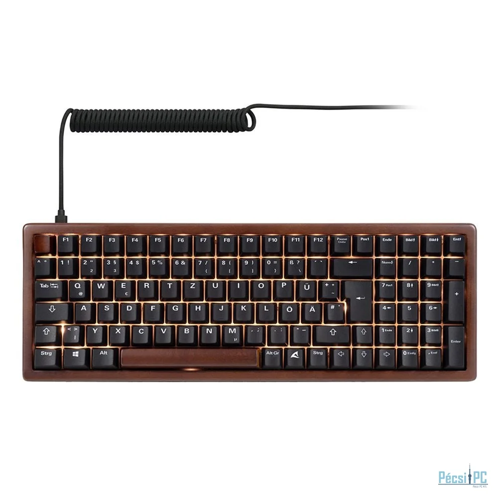 Sharkoon Skiller SGK50 S2 Wood PBT Gaming Keyboard Brown/Black US